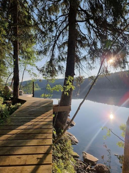 Treetop Ekne - Hytte I Skogen Med Hengebru Hotell Levanger Eksteriør bilde