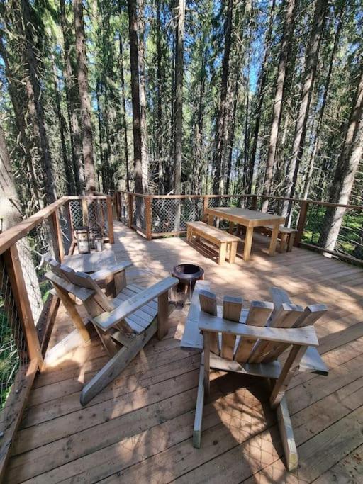 Treetop Ekne - Hytte I Skogen Med Hengebru Hotell Levanger Eksteriør bilde